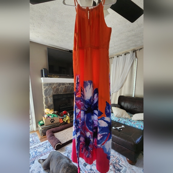 Beautiful floral maxi dress size 14 - Picture 2 of 4